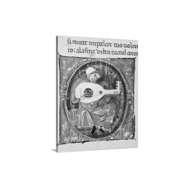Musician Playing Lute Miniature Painting Italy Wall Art - Canvas - Gallery Wrap