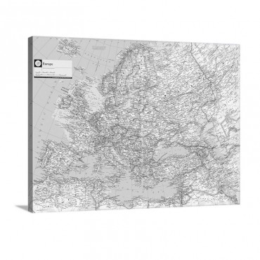 NGS Atlas Of the World Eighth Edition Political Map Of Europe Wall Art - Canvas - Gallery Wrap
