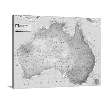 NGS Atlas Of The World Eighth Edition Physical Map Of Australia Wall Art - Canvas - Gallery Wrap