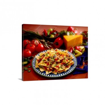 Nachos With Ingredients Wall Art - Canvas - Gallery Wrap 