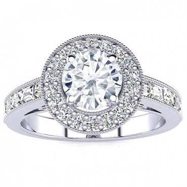 Nataly Moissanite Ring - White Gold