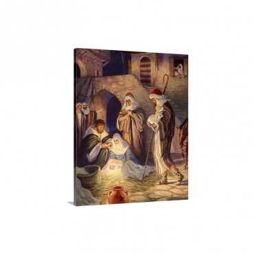 Nativity Scene Wall Art - Canvas - Gallery Wrap