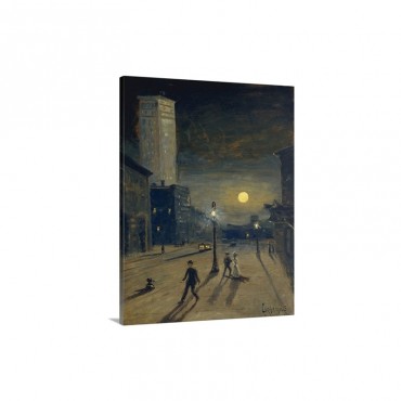 New York At Night By Louis Michel Eilshemius Wall Art - Canvas - Gallery Wrap