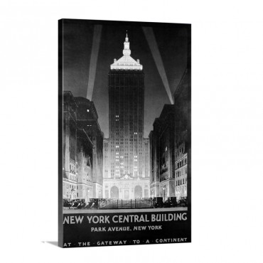 New York Central Building Park Avenue 1930 Vintage Poster By Chesley Bonestell Wall Art - Canvas - Gallery Wrap