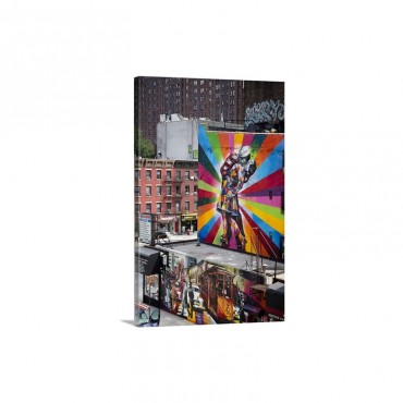 New York City Manhattan Chelsea Mural Wall Art - Canvas - Gallery Wrap
