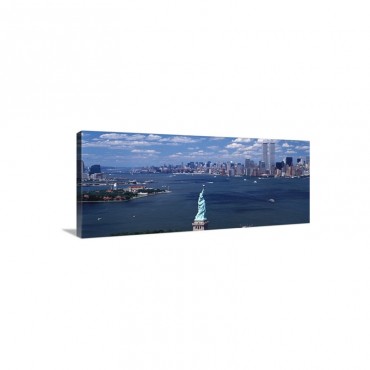 New York Harbor Statue Of Liberty New York NY Wall Art - Canvas - Gallery Wrap