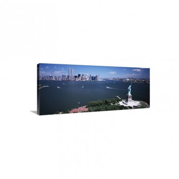 New York Harbor Statue Of Liberty New York NY Wall Art - Canvas - Gallery Wrap