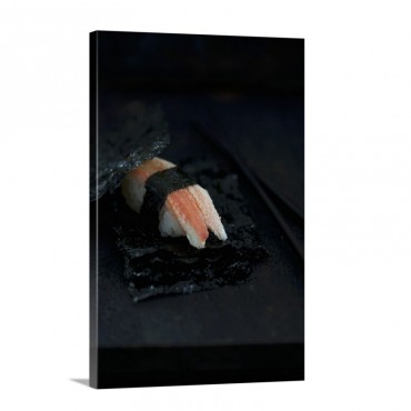Nigiri Sushi With Crab Between Sheets Of Salty Nori Wall Art - Canvas - Gallery Wrap