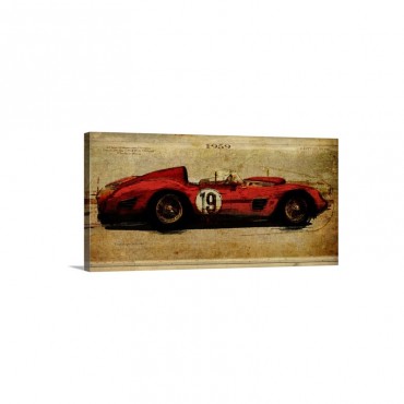 No 19 Ferrari Wall Art - Canvas - Gallery Wrap