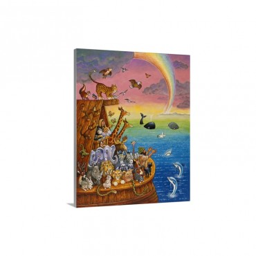 Noah And The Rainbow Wall Art - Canvas - Gallery Wrap