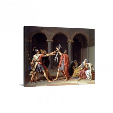 Oath Of The Horatii By Jacques Louis David Wall Art - Canvas - Gallery Wrap