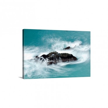 Ocean Motion Around A Rock At McWay Falls Wall Art - Canvas - Gallery Wrap