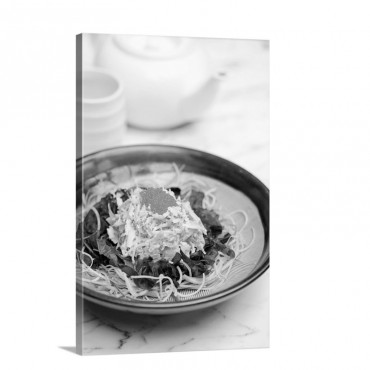 Octopus Salad On A Bed Of Seaweed Asia Wall Art - Canvas - Gallery Wrap