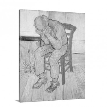 Old Man In Sorrow On The Threshold Of Eternity 1890 Wall Art - Canvas - Gallery Wrap
