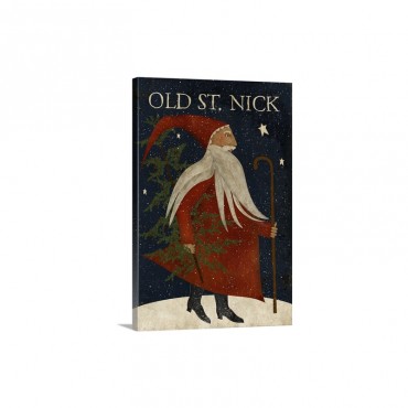 Old St Nick Wall Art - Canvas - Gallery Wrap