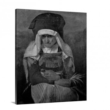 Old Woman From Cervara By Ferdinando Galli 1835 39 Wall Art - Canvas - Gallery Wrap
