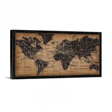 Old World Map Wall Art - Canvas - Gallery Wrap