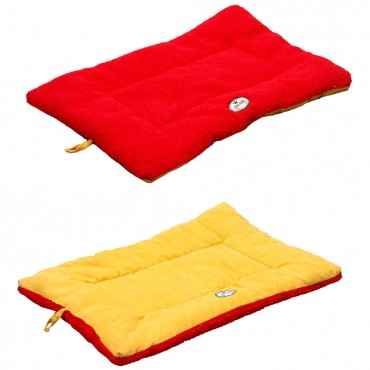 Eco-Paw Reversible Eco-Friendly Pet Bed - Orange/Red
