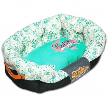 Touchdog Floral-Galore Ultra-Plush Rectangular Rounded Designer Dog Bed
