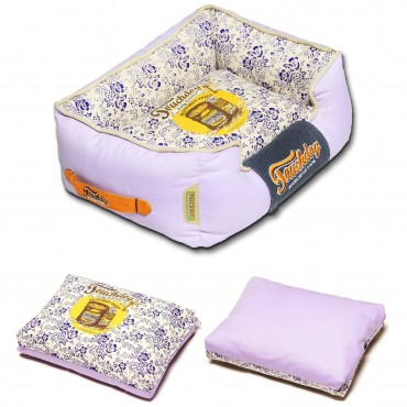 Touchdog Floral-Galore Vintage printed Ultra-Plush Rectangular Designer Dog Bed