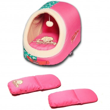 Touchdog Rabbit-Spotted Active-Play Indoor Panoramic Designer Dog Bed
