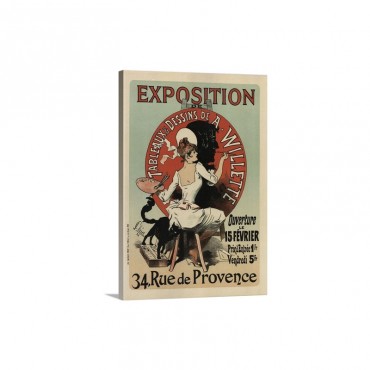 Painting Exposition Vintage Advertisement Wall Art - Canvas - Gallery Wrap