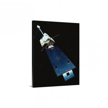 Painting Of A Weather Satellite Wall Art - Canvas - Gallery Wrap