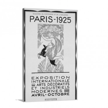 Paris Art Exposition 1925 Vintage Poster By Robert Bonfils Wall Art - Canvas - Gallery Wrap