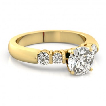 Penelope Moissanite Ring - Yellow Gold