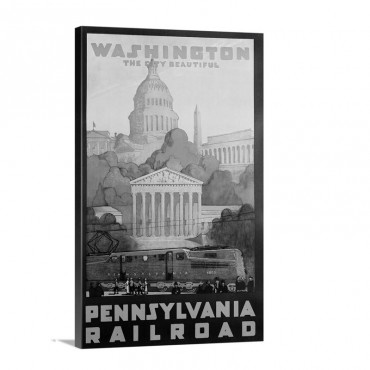 Pennsylvania Railroad Washington D C Vintage Poster By Grif Teller Wall Art - Canvas - Gallery Wrap