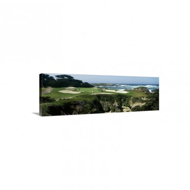 People Playing Golf At A Golf Course Cypress Point Club Pebble Beach Monterey County California Wall Art - Canvas - Gallery Wrap