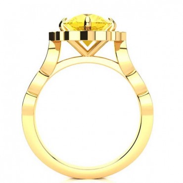 Permila Yellow Citrine Ring - Yellow Gold