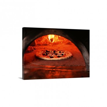Pizza Baking In The Forno Wall Art - Canvas - Gallery Wrap