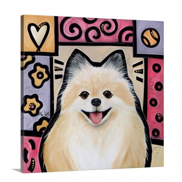 Pomeranian Pop Art Wall Art - Canvas - Gallery Wrap