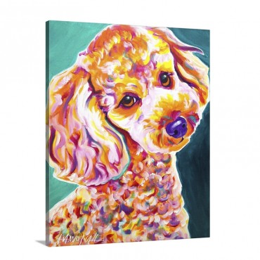 Poodle Curly Wall Art - Canvas - Gallery Wrap