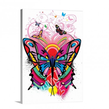 Pop Art Butterfly I I Wall Art - Canvas - Gallery Wrap