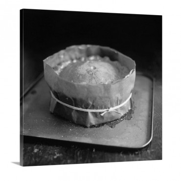 Pork Pie Wrapped In Paper On Baking Tray Wall Art - Canvas - Gallery Wrap