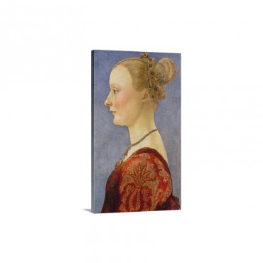 Portrait Of A Woman By Piero Del Pollaiuolo Wall Art - Canvas - Gallery Wrap