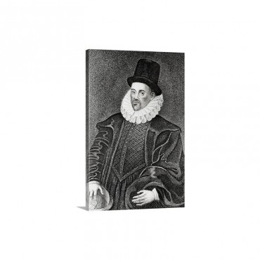 Portrait Of Dr William Gilbert Copper Engraving After A Painting By Harding Wall Art - Canvas - Gallery Wrap