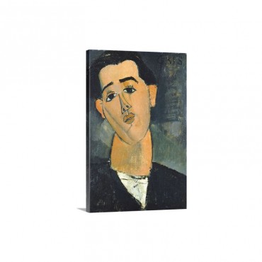 Portrait Of Juan Gris By Amedeo Modigliani Wall Art - Canvas - Gallery Wrap