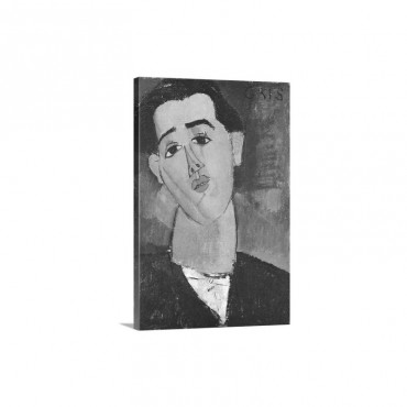 Portrait Of Juan Gris By Amedeo Modigliani Wall Art - Canvas - Gallery Wrap