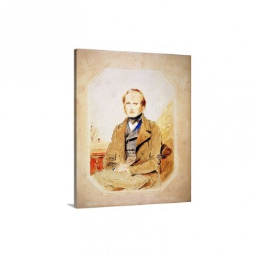 Portrait Of Charles Darwin Wall Art - Canvas - Gallery Wrap