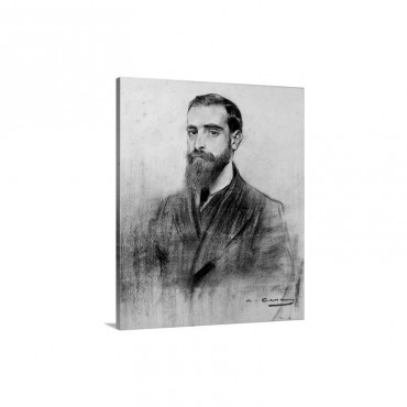 Portrait Of Francesco Cambo Ca 1905 By Ramon Casas I Carbo Wall Art - Canvas - Gallery Wrap