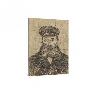Portrait Of Joseph Roulin 1888 Dutch Post Impressionist Drawing Wall Art - Canvas - Gallery Wrap