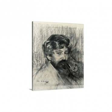 Portrait Of Santiago Rusinol Detail Ca 1897 Wall Art - Canvas - Gallery Wrap