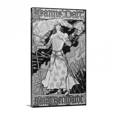 Poster Joan Of Arc By Sarah Bernhardt In The Renaissance Theater Wall Art - Canvas - Gallery Wrap