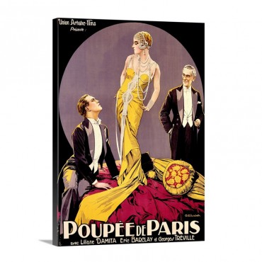 Poupee De Paris Union Artistic Films Vintage Poster By Elisabeth Wall Art - Canvas - Gallery Wrap