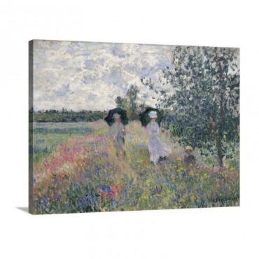 Promenade Pres D'Argenteuil By Claude Monet Wall Art - Canvas - Gallery Wrap