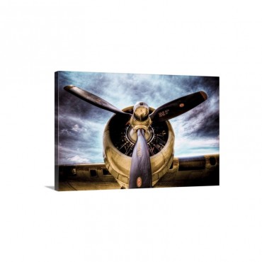 Propellor Blades On An Old Aircraft Wall Art - Canvas - Gallery Wrap