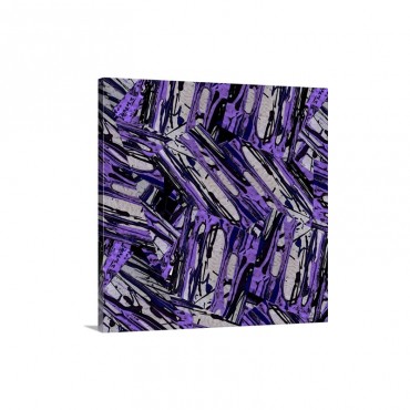 Purple Drip Sections Wall Art - Canvas - Gallery Wrap